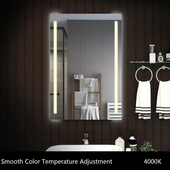 Brayden Studio® Crystianna Led Lighted Bathroom Mirror Back Light for ...